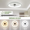 Vipbear 20" Flush Mount Ceiling Fan with Light & Remote/APP Control | Modern Low-Profile Design for Indoor Spaces - 3 of 4