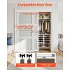 VEVOR Bypass Door Hardware, 6ft Heavy Duty Bypass Sliding Door Hardware Kit, for 2 Door System, Fit Door Thickness 1 3/8 " - 1 3/4",Black&Silver - 3 of 4
