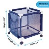 Pool Bins Pool Storage Organizer Mesh Rolling Pool Equipment Bin, Mini, Blue - image 3 of 4