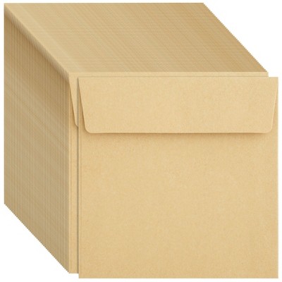 100-pack Square Envelopes For Invitations, Announcements, Weddings, 120gsm,  Kraft Paper Brown, 5.5 X 5.5 : Target