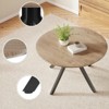FONTOI End Tables, 47" Round Wooden Side Table with Non-slip Foot Pads, Couch Side Table for Bedroom Living Room, Brown, 47.2"*29.5"*47.2" - 4 of 4