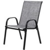 PAGED Outdoor Dining Chairs Steel Patio Chairs with Armrest High Backrest Breathable Fabric for Backyard, Patio, Pool, Lawn - 2 of 4