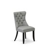 East West Furniture DAP2F23 Dallas Parson Kitchen Chairs - Button Tufted Nailhead Trim Beige Red faux Leather  Dining Chairs, Set of 2, linen white - 4 of 4
