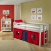 Alaterre Furniture Twin Jasper Junior Kids' Loft Bed, Dove Gray Frame and Playhouse Tent Red/Blue - 2 of 4