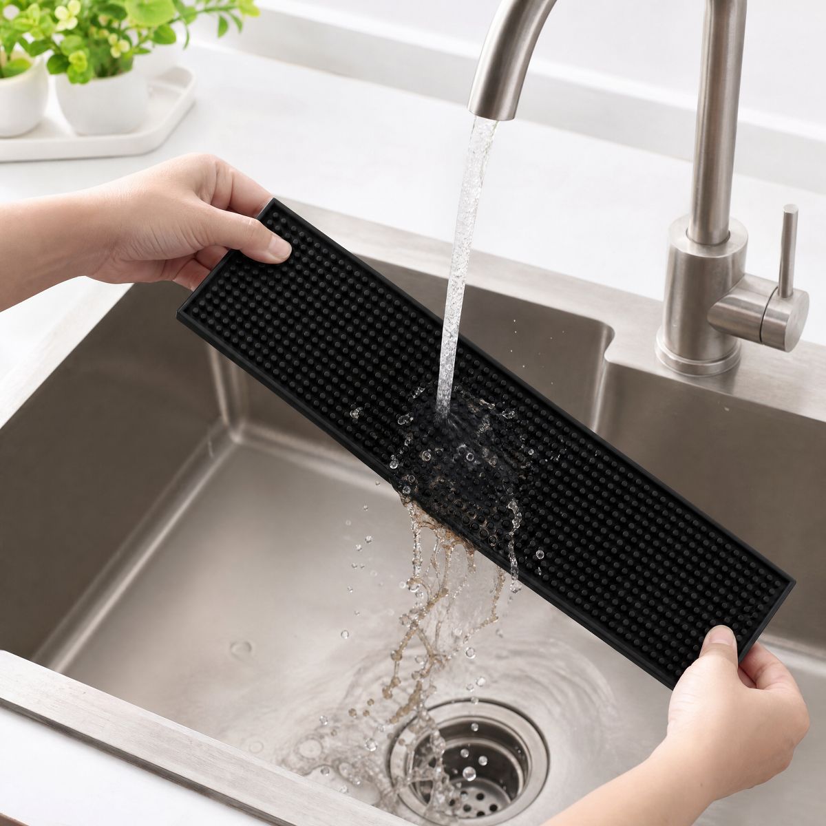 Unique Bargains Anti-slip Durable Rectangular Bar Mats 1 Pc - thumbnail 5