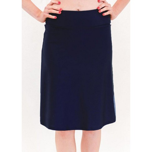 Calypsa - Knee Length Swim Skort - Navy - Medium : Target