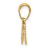Black Bow Jewelry 14k Yellow Gold Mini Handcuffs Pendant - 2 of 4