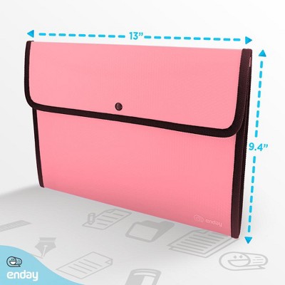 Enday Pink Expandable A4 Plastic Document Holder