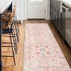 Floral Medallion Washable Rug, Non Slip Boho Accent Carpet for Entryway Bedroom Kitchen or Office, Soft Low Pile - 2 of 4
