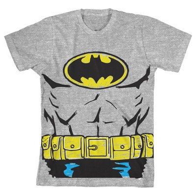 Batman Cosplay Costume Youth Athletic Gray Graphic Tee-small : Target