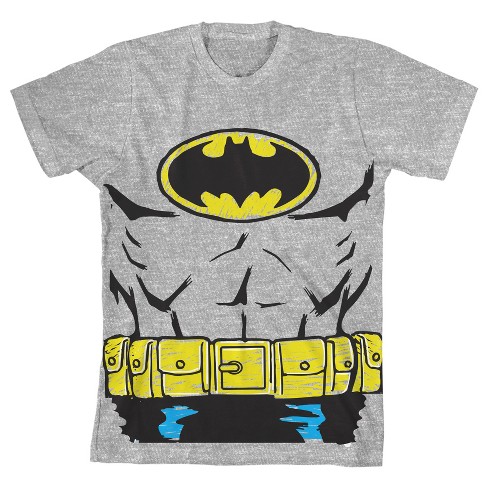 Batman Cosplay Costume Youth Athletic Gray Graphic Tee - image 1 of 2