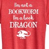 Women's - Instant Message - I'm A Book Dragon Short Sleeve Graphic T-Shirt - 2 of 4