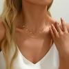 HTUTWOO Rhombus Pendant Necklace, Dainty Layered Necklaces for Women, Trendy Jewelry - 3 of 4