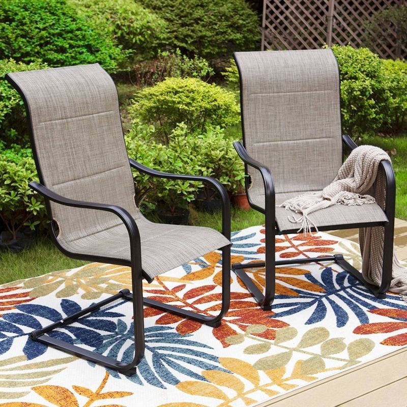 2pc Patio C-Spring Sling Chairs - Captiva Designs, 1 of 8