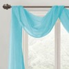 Celine Sheer 55 x 216 in. Sheer Curtain Scarf Valance Aqua - 2 of 4