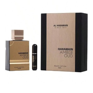 Al Haramain Guaiac Wood, Cedar, Resin Unisex Eau De Parfum Spray 5 Oz (Black Edition) + Refillable Travel Spray (Empty) 2018  5 Oz Fragrance - 1 of 1