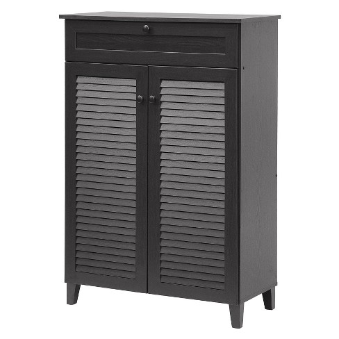 Harding Shoe Storage Cabinet Espresso Baxton Studio Target