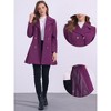 INSPIRE CHIC Women's Winter Long Lapel Collar Double Breast Coats - 2 of 4