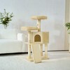 45.3-Inch Cat Tree Cat Tower for Indoor Cats with Scratching Post, Ramp, Perch, Spacious Cat Cave - 3 of 4