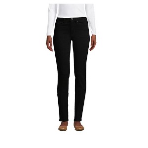 Lands' End Women's Recover Mid Rise Straight Leg Blue Jeans - 1 of 4