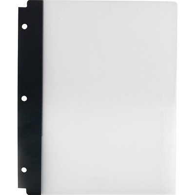 Staples 2 Pocket Poly Folder Frosted Black 920331