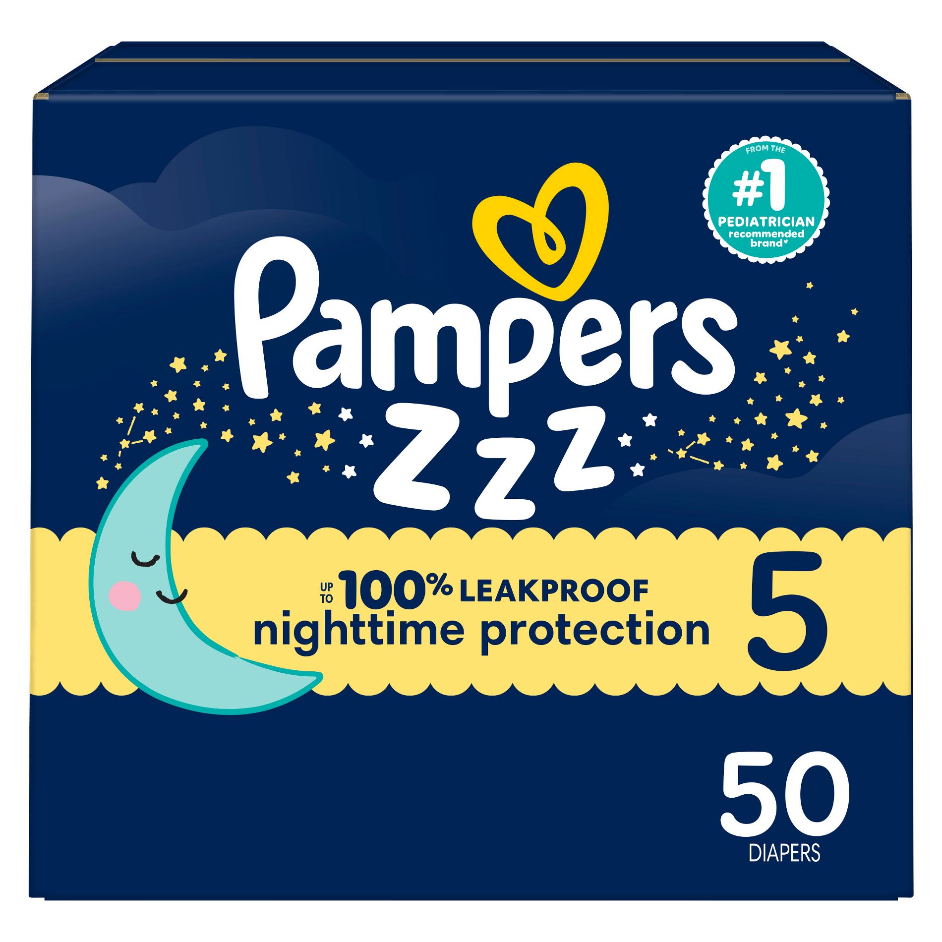 Pampers Swaddlers Overnight Diapers - Size 5 - 50ct
