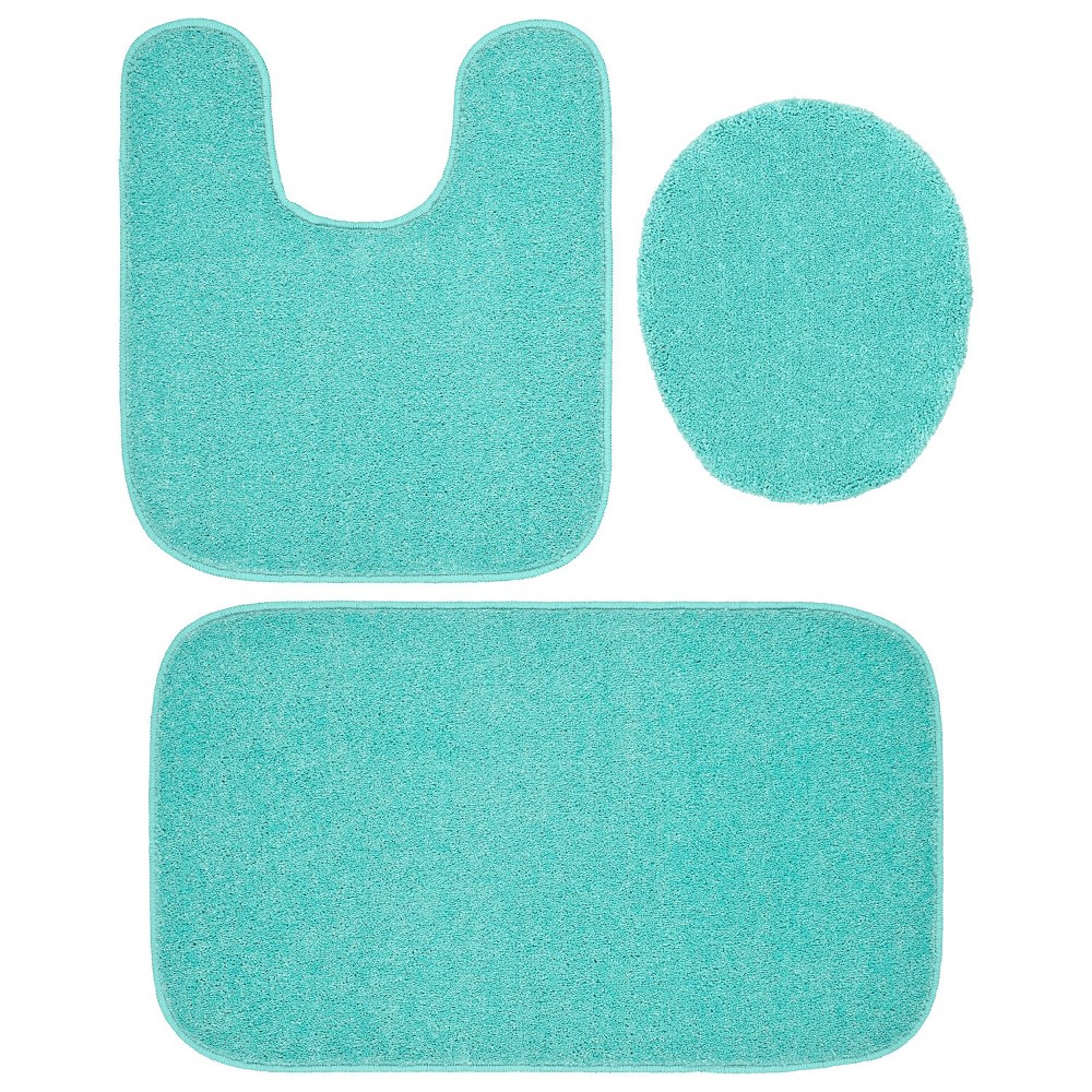 Photos - Bath Mat Garland Rug Gramercy 3pc Washable Bathroom Rug Set: Machine Made, Non-Skid