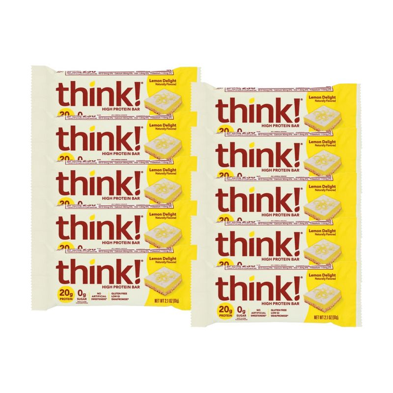 Think! Lemon Delight High Protein Bar - 10 bars, 2.1 oz, 1 of 5