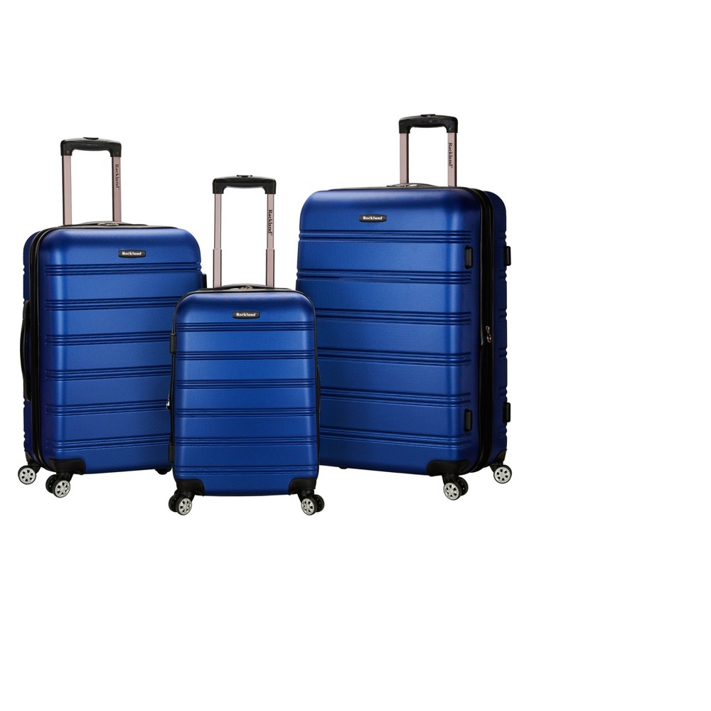 UPC 675478160251 product image for Rockland Melbourne 3pc Expandable ABS Hardside Carry On Spinner Luggage Set - Bl | upcitemdb.com