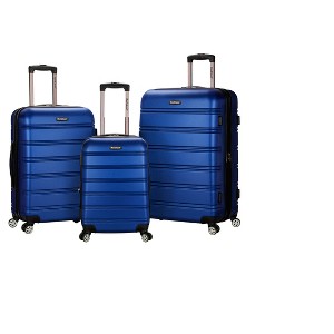 Rockland Melbourne 3pc Expandable ABS Spinner Luggage Set - Blue
