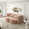 KWPZQEB Convertible Folding Sofa Bed, Corduroy Fabric Foam-Filled Couch with 2 Pillows, Modern Folding Loveseat Sofa for Living Room, Bedroom - 2 of 4