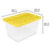 Sterilite Industrial Storage Box with Comfort Carrying Handles, Organizer for Closet, Bathroom, Garage, Office or Pantry, 27 Gal, Yellow, 16 Pack - 2 of 4