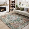 COZONY Washable Area Rug for Living Room, Vintage Distressed Accent Carpet, Non-Slip, Low Pile, Stain Resistant - 4 of 4