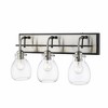 Z-Lite Kraken 3 - Light Vanity in  Matte Black/Brushed Nickel - 2 of 3