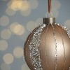 NAYSAYE Party Decoration and Accessories Glass Christmas Ball Ornament Set for Holiday Celebration, Gold, 3"*3"*0.07" - 3 of 4