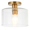 Hudson and Canal 10" Wide Semi Flush Mount with Glass Shade - 3 of 4