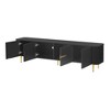 NicBex Wood TV Stand for 85 Inch TV with Metal Legs,TV Entertainment Center with 4 Spacious Cabinets,Modern TV Console Table for Living Room,Black - 4 of 4