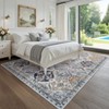 Washable Vintage Printed Rug Non Slip Low Pile Rug Soft Retro Throw Floor Cover Foldable Indoor Carpet for Living Room Bedroom Playroom Nursery - 3 of 4