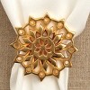 Split P Gold Snowflake Napkin Ring Set of 4 - 4 of 4