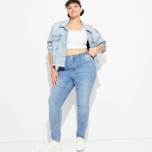Women's Super-High Rise Skinny Curvy Jeans - Wild Fable™ - 1 of 3