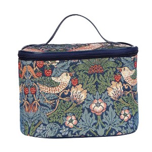Signare USA William Morris Strawberry Thief Blue Toiletry Vanity Bag - 1 of 4