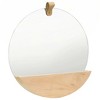 vidaXL Wall Mirror Natural Wood Glass, Solid Pine Wood Medium - 2 of 4