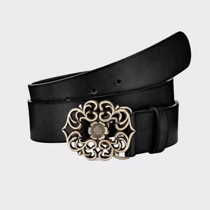 Women's Ornate Leather Belt - LASCANA - 1 of 4