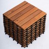 Bliss Outdoors Hardwood 6-Slat Interlocking Wood Deck Tiles, Natural, Set of 30 - 3 of 4