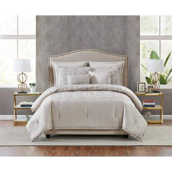 King 7pc Riverton Comforter Set Gold - 5th Avenue Lux