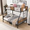 Kumasinova Modern Twin Over Full Bunk Bed, Sturdy Metal Bed Frame with 2 Side Ladder and Full-Length Guardrail, Large Under-Bed Storage - 2 of 4