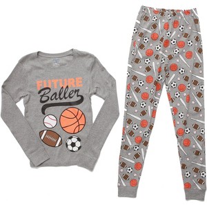 Prince Of Sleep Boys Printed Pajama Sets - Snug Fitting Cotton PJ Tops & Bottoms for Boys - 1 of 3