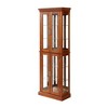 Cabinet Lighted Diapaly Cabinet with Adjustable Shelves and Mirrored Back Panel, Tempered Glass Doors (Walnut, 6 Tier) - 4 of 4