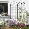 Lirago 86.7"H * 19.7"W * 1"D,4 Pack Metal Garden Trellis Rustproof Climbing Plant Support for Outdoor Flowers, Vines, Vegetables Black Powder-Coated - 2 of 4
