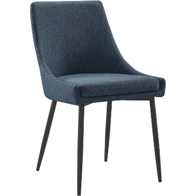 Black Azure Upholstered Metal Side Chair Set